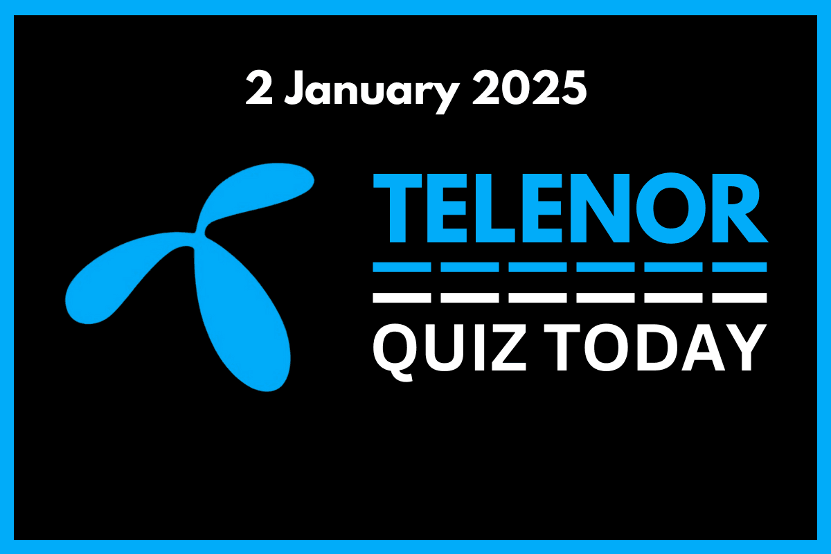 my telenor answer today 2 january 2025 telenor quiz today